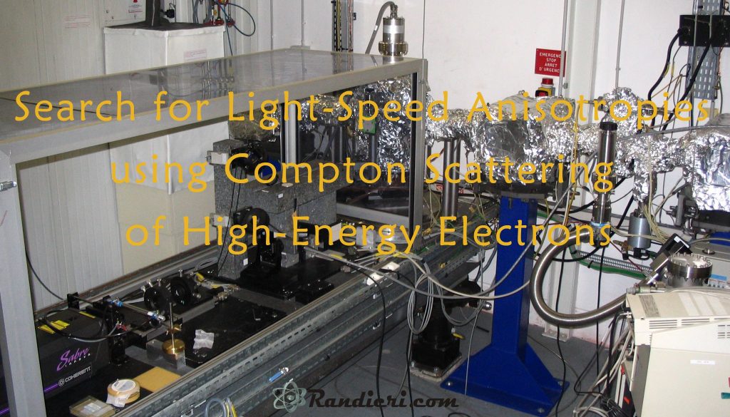Search for light-speed anisotropies using Compton scattering of high-energy electrons